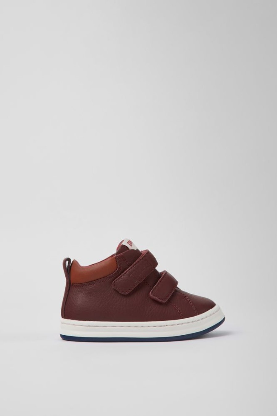 Kids CamperLab Sneakers | Burgundy Leather Sneakers For Kids