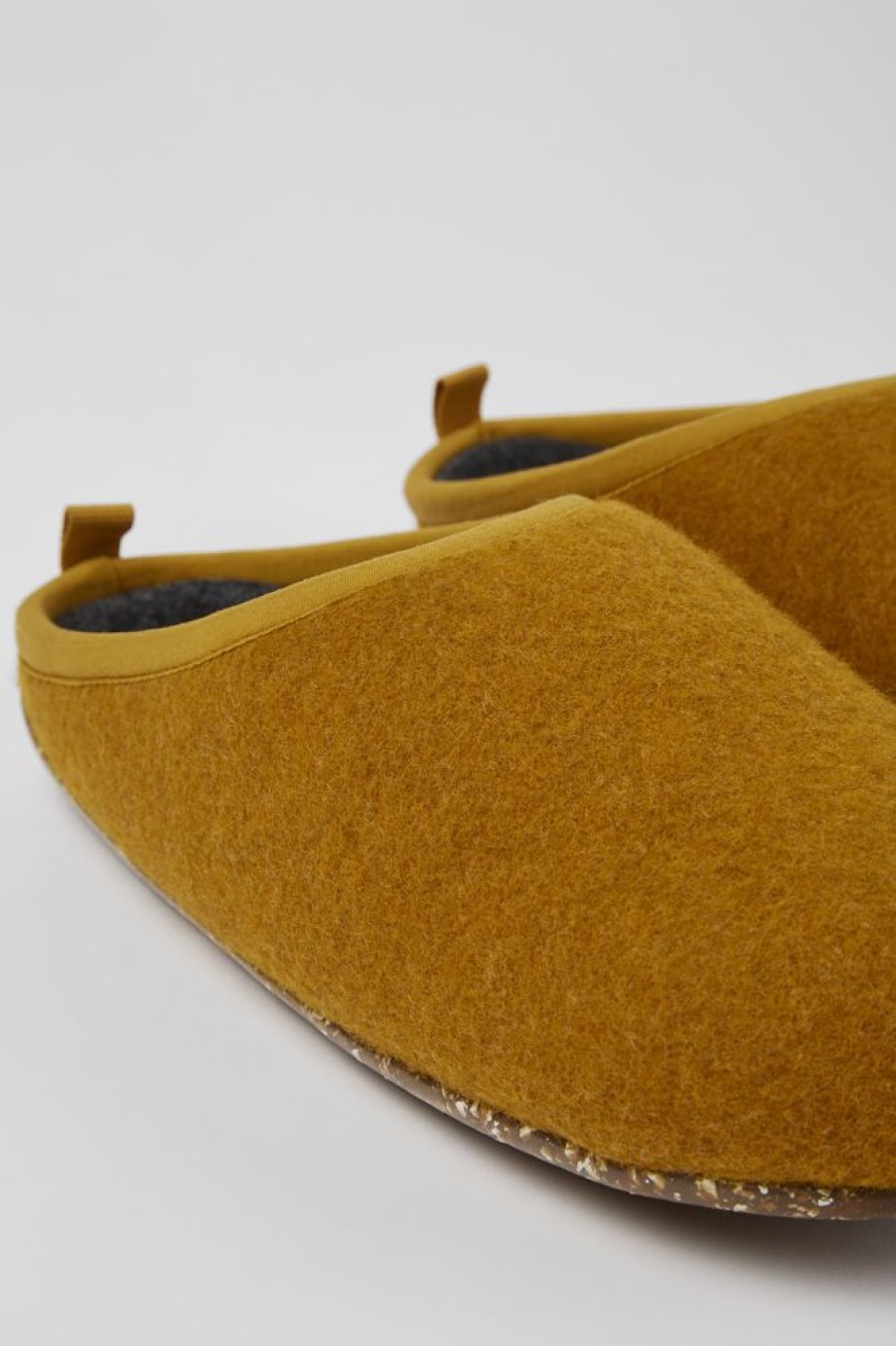 Men CamperLab Slippers | Yellow Wool Slippers For Men