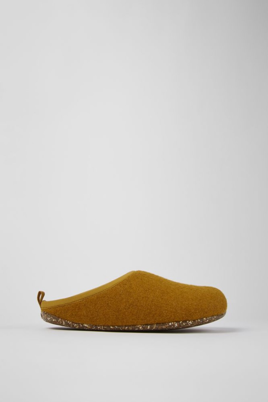 Men CamperLab Slippers | Yellow Wool Slippers For Men