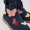 Kids CamperLab Boots | Multicolored Nubuck And Leather Zip-Up Boots