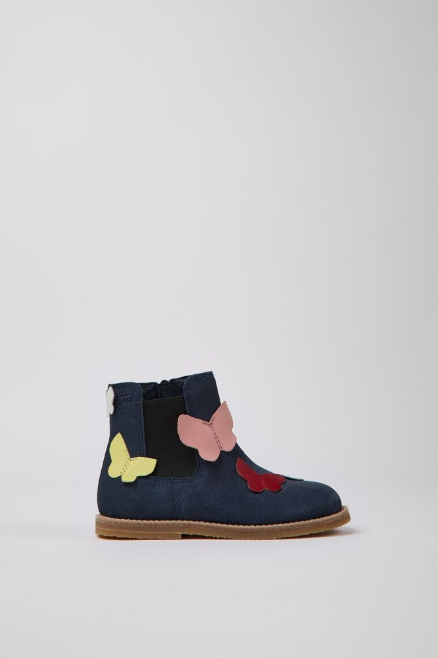 Kids CamperLab Boots | Multicolored Nubuck And Leather Zip-Up Boots