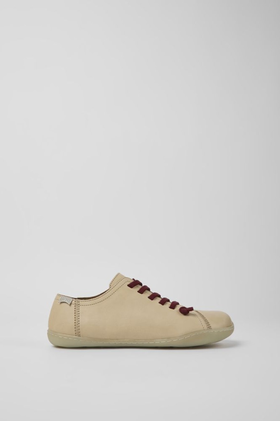 Women CamperLab Casual Shoes | Beige Leather Shoes For Women