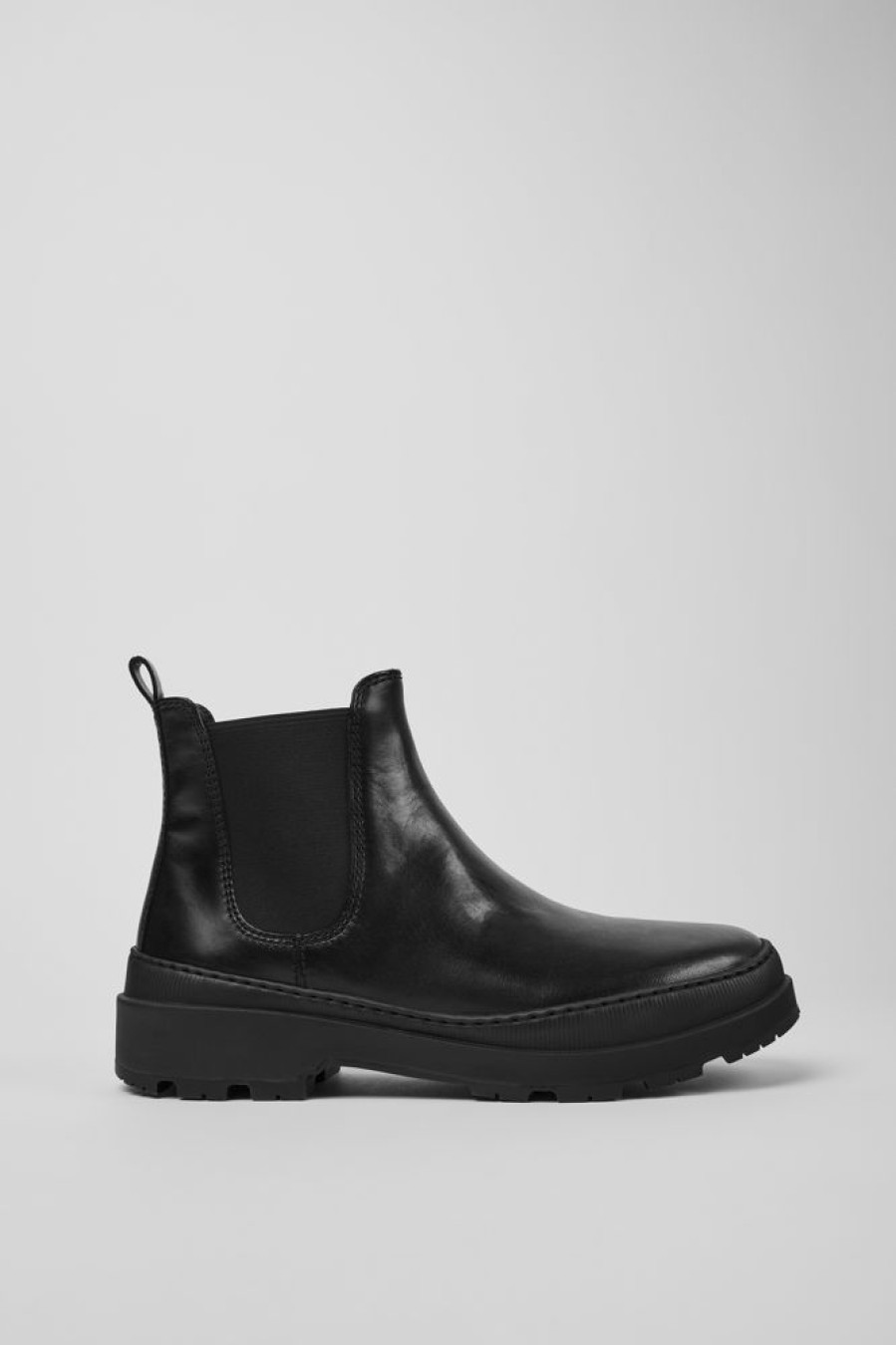 Men CamperLab Formal Shoes | Black Leather Ankle Boots For Men