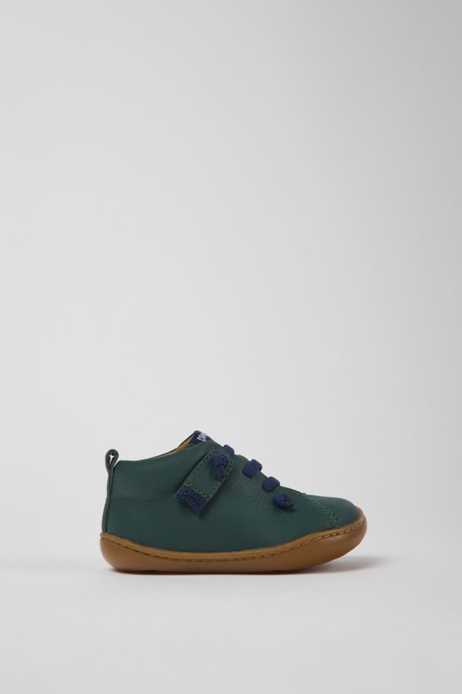 Kids CamperLab Boots | Green Leather Shoes For Kids