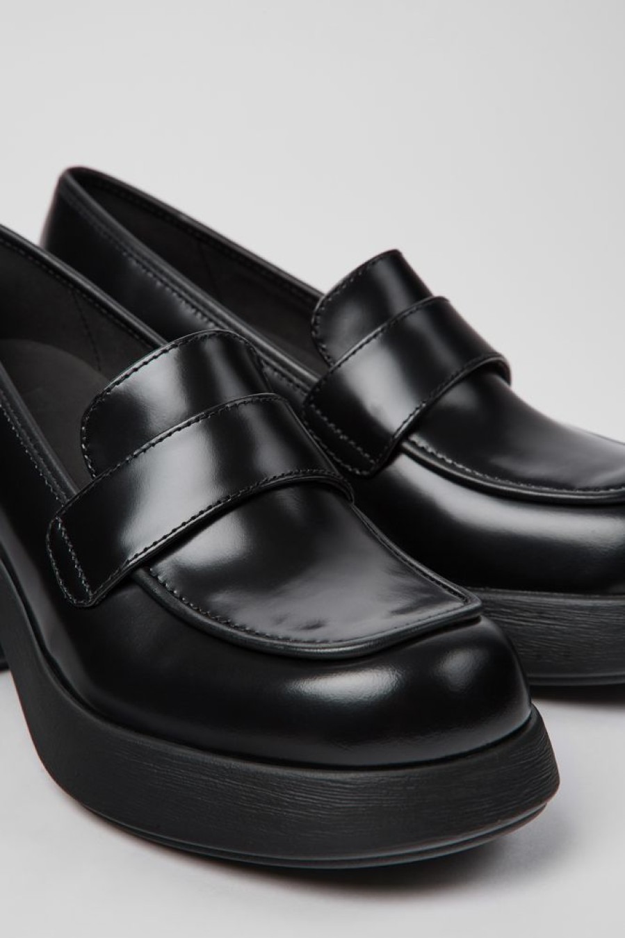 Women CamperLab Formal Shoes | Black Leather Shoes For Women