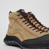 Men CamperLab Sneakers | Beige Nubuck And Textile Ankle Boots For Men