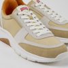 Men CamperLab Sneakers | Beige And White Nubuck Sneakers For Men