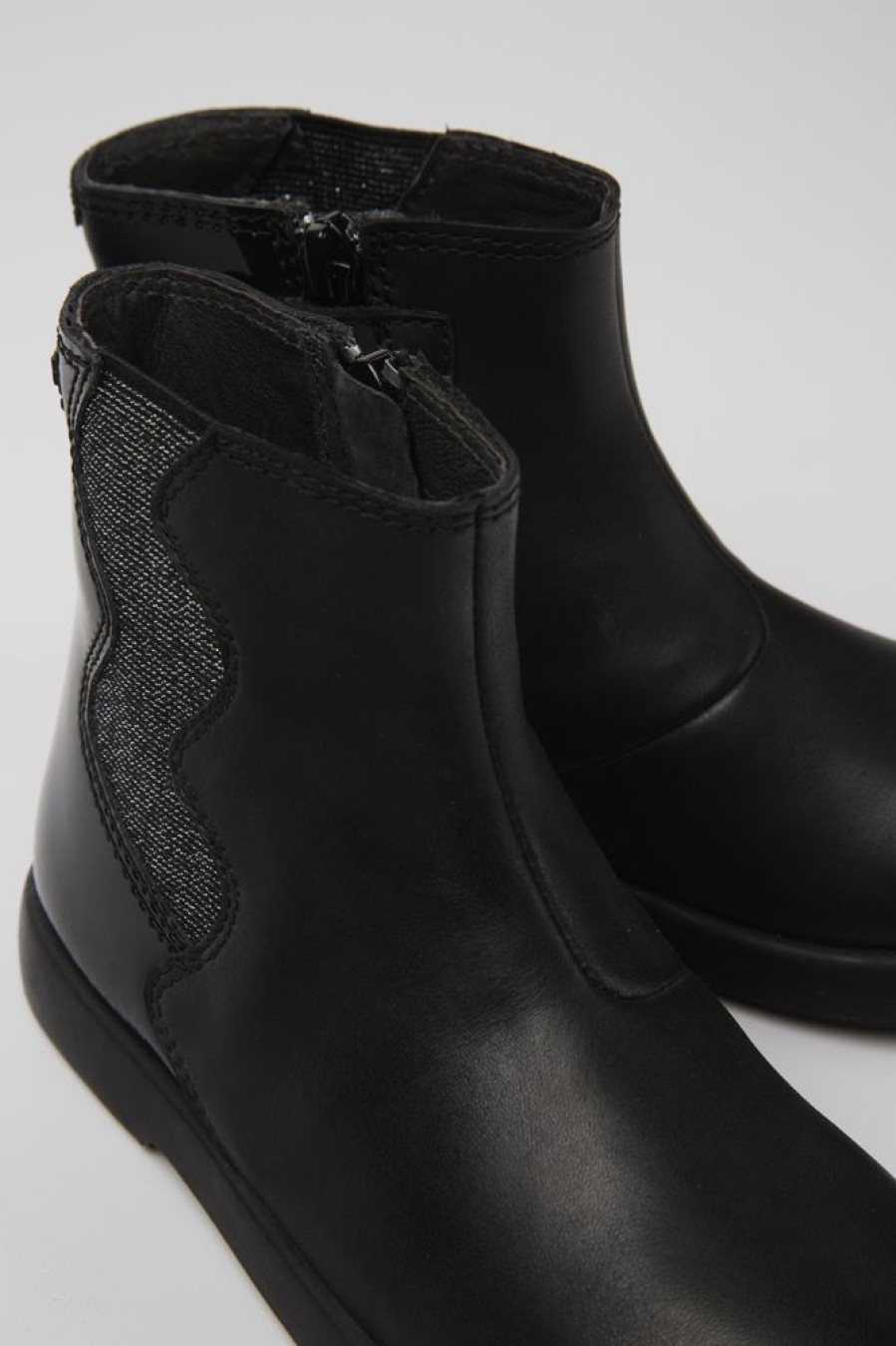 Kids CamperLab Boots | Black Leather Boots