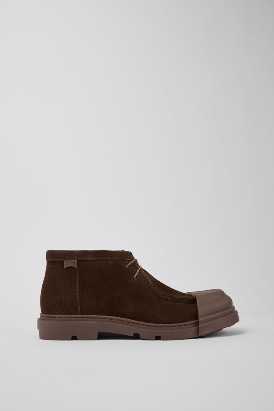 Men CamperLab Formal Shoes | Brown Nubuck Shoes For Men