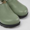 Kids CamperLab Hook And Loop | Green Leather Clogs For Kids