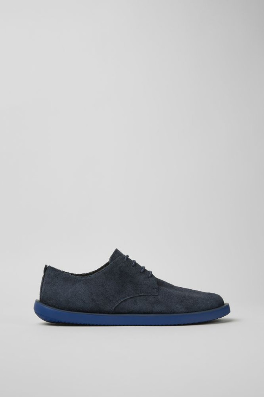 Men CamperLab Formal Shoes | Blue Nubuck Shoes For Men