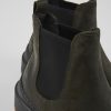 Men CamperLab Ankle Boots | Green-Gray Nubuck Ankle Boots For Men