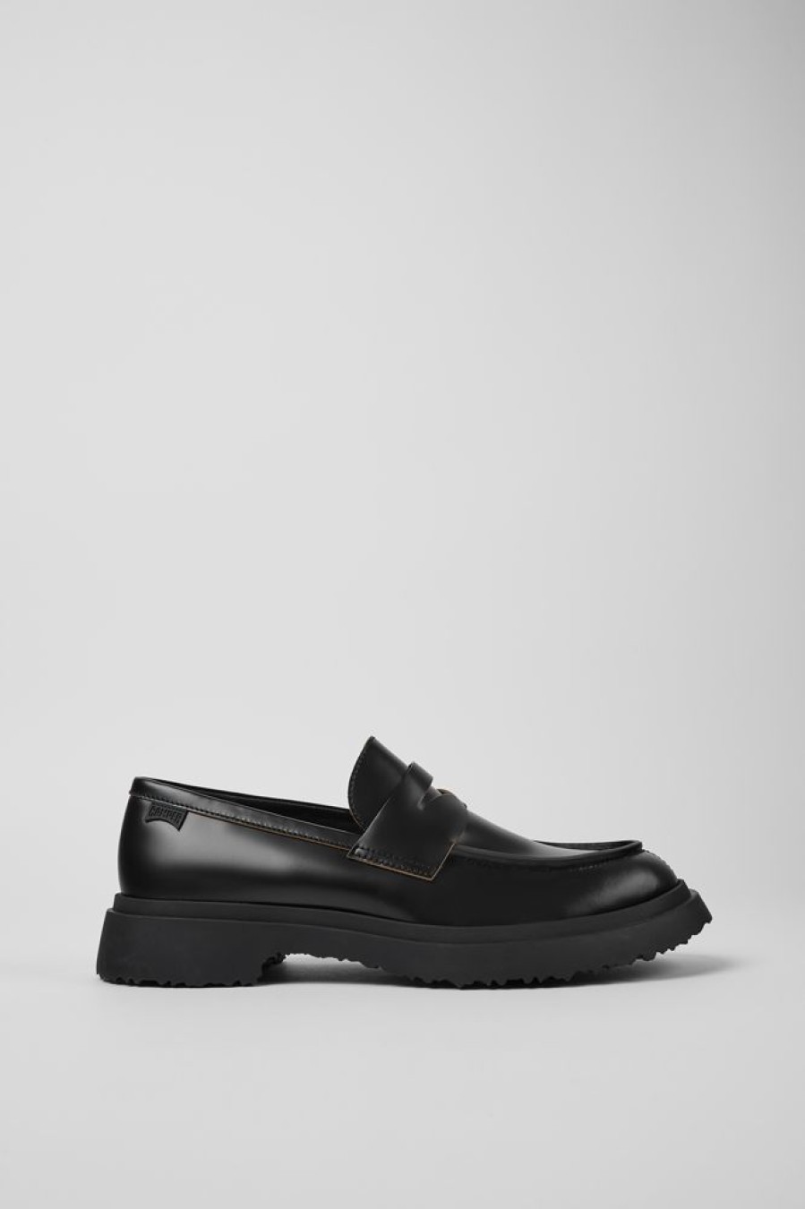 Men CamperLab Formal Shoes | Black Leather Loafers