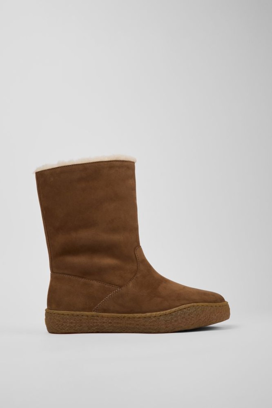 Women CamperLab Boots | Brown Nubuck Boots For Women