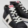 Kids CamperLab Sneakers | Black And White Leather Sneakers For Kids