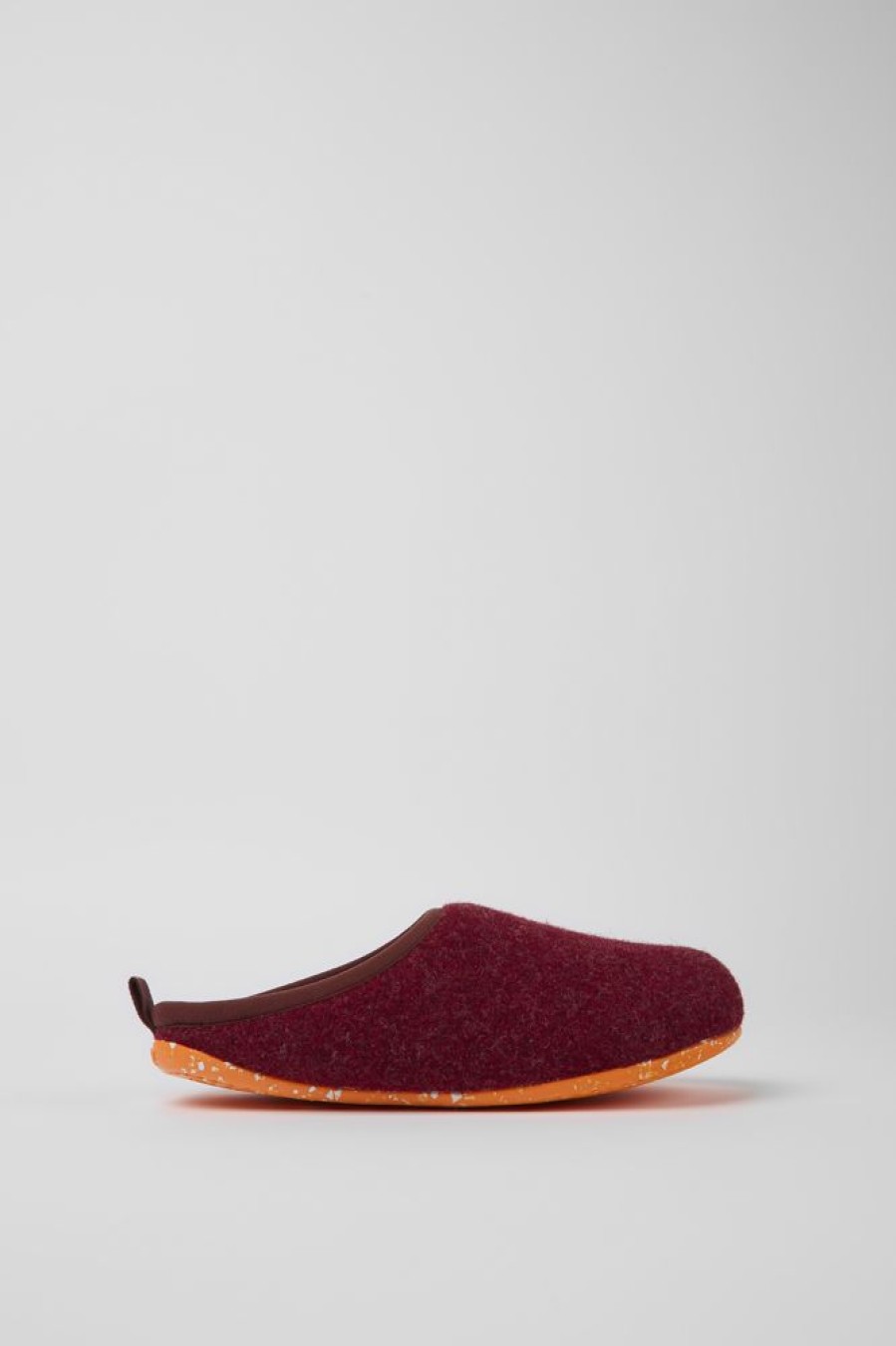 Women CamperLab Slippers | Burgundy Wool Slippers For Women