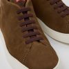 Men CamperLab Casual Shoes | Brown Nubuck Sneakers For Men