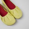 Women CamperLab Formal Shoes | Yellow Leather Ballerina Flats For Women