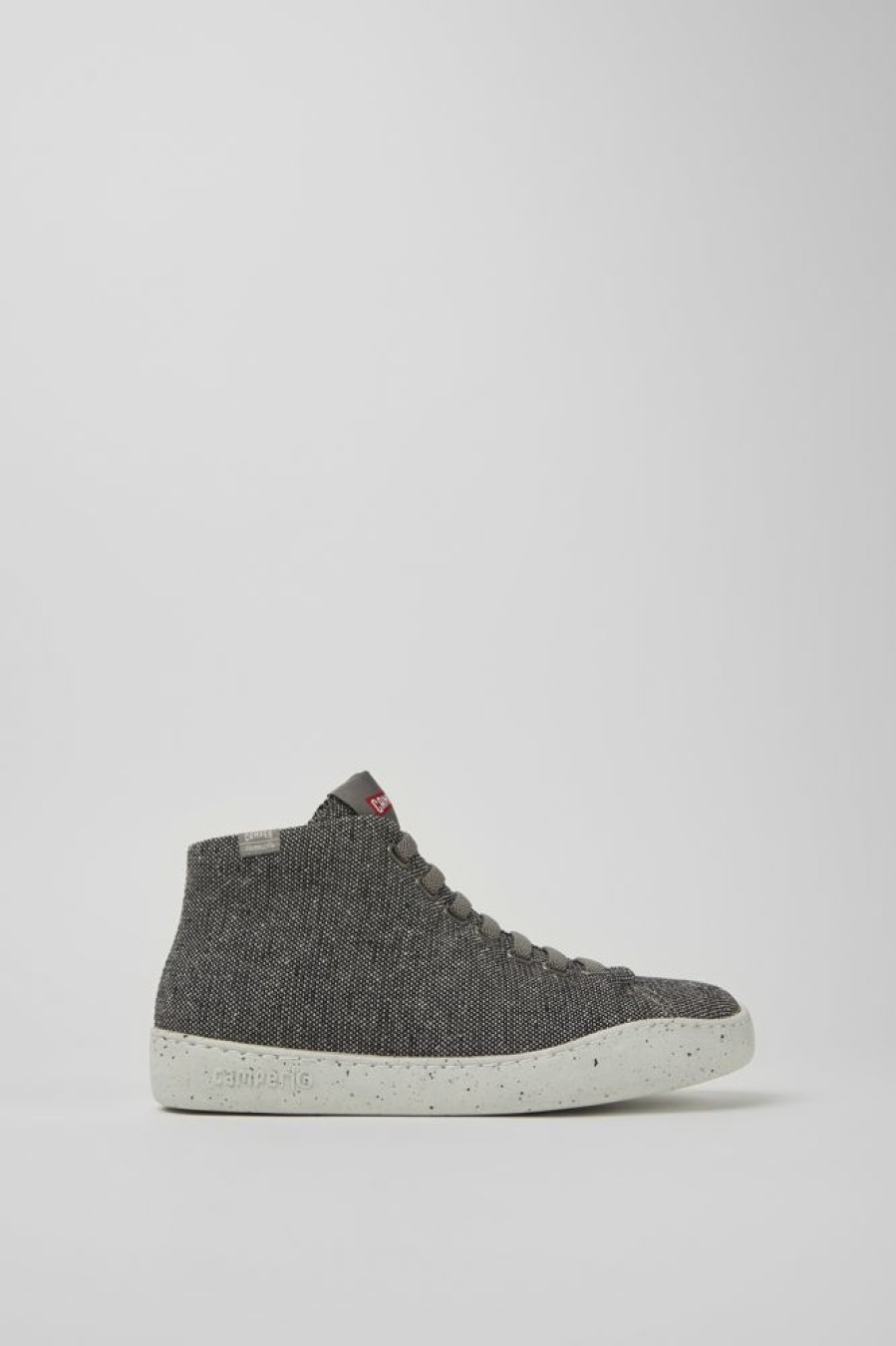 Women CamperLab Ankle Boots | Gray And Black Recycled Wool Sneakers For Women