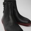 Women CamperLab Ankle Boots | Black Leather Ankle Boots For Women