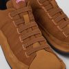 Men CamperLab Casual Shoes | Brown Textile And Nubuck Shoes For Men