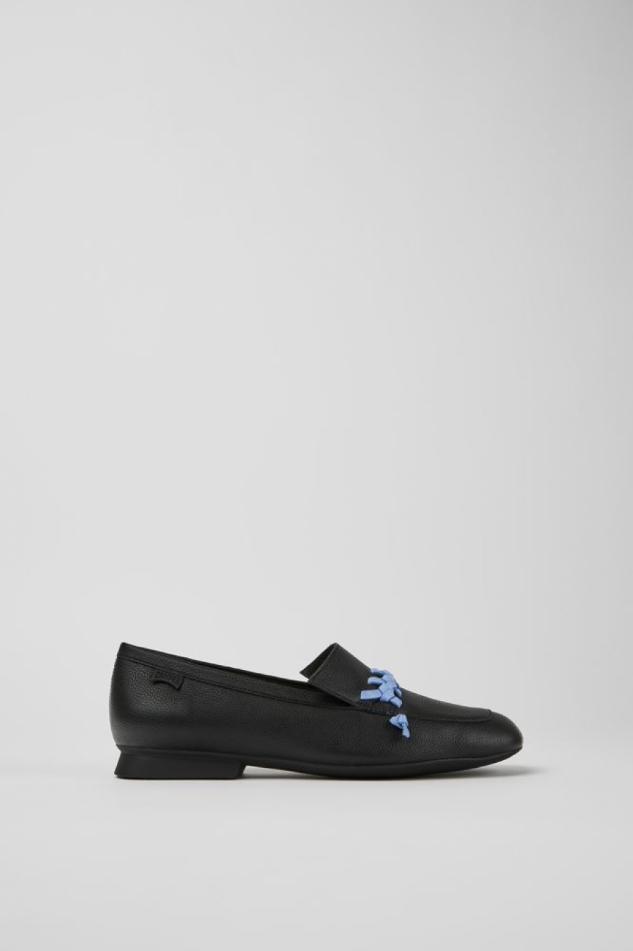 Women CamperLab Formal Shoes | Black And Blue Leather Loafers For Women