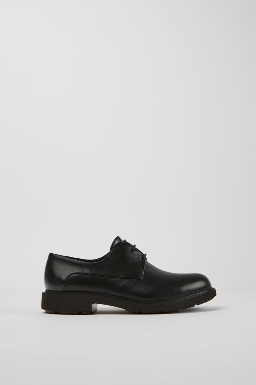 Women CamperLab Formal Shoes | Black Leather Lace-Up Shoes