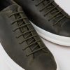 Men CamperLab Casual Shoes | Dark Green Leather Shoes For Men