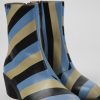 Women CamperLab Ankle Boots | Multicolored Striped Leather Boots For Women