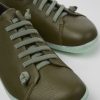 Men CamperLab Casual Shoes | Green Leather Basket For Men