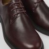 Women CamperLab Formal Shoes | Burgundy Leather Shoes For Women