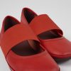 Women CamperLab Flat Shoes | Red Leather Shoes For Women