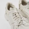 Men CamperLab Sneakers | White Non-Dyed Leather Sneakers For Men