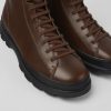 Men CamperLab Ankle Boots | Brown Medium Lace Boot For Men