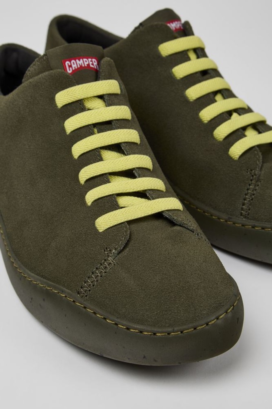 Men CamperLab Sneakers | Green Nubuck Sneakers For Men