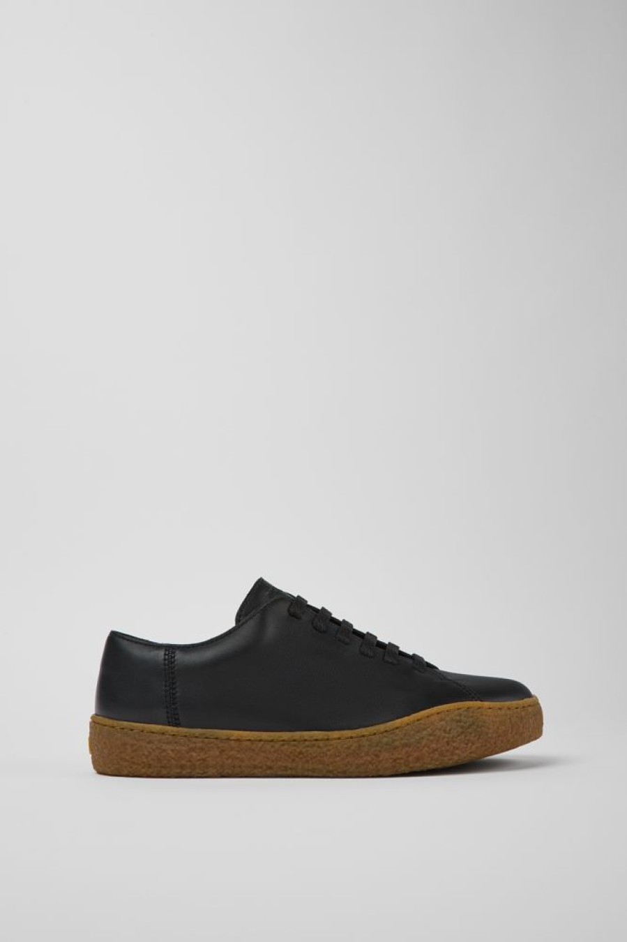 Men CamperLab Casual Shoes | Black Leather Shoes For Men