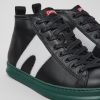 Men CamperLab Casual Shoes | Black Leather Sneakers For Men